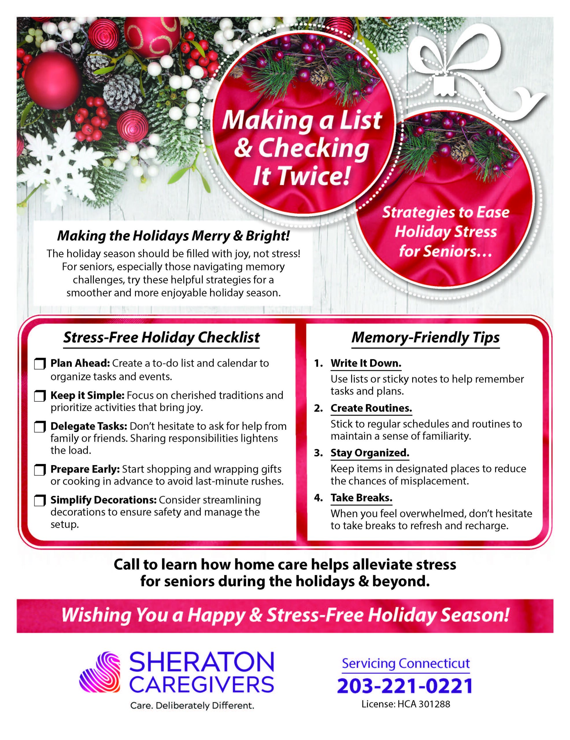 In home care peace for seniors and family caregivers in Connecticut