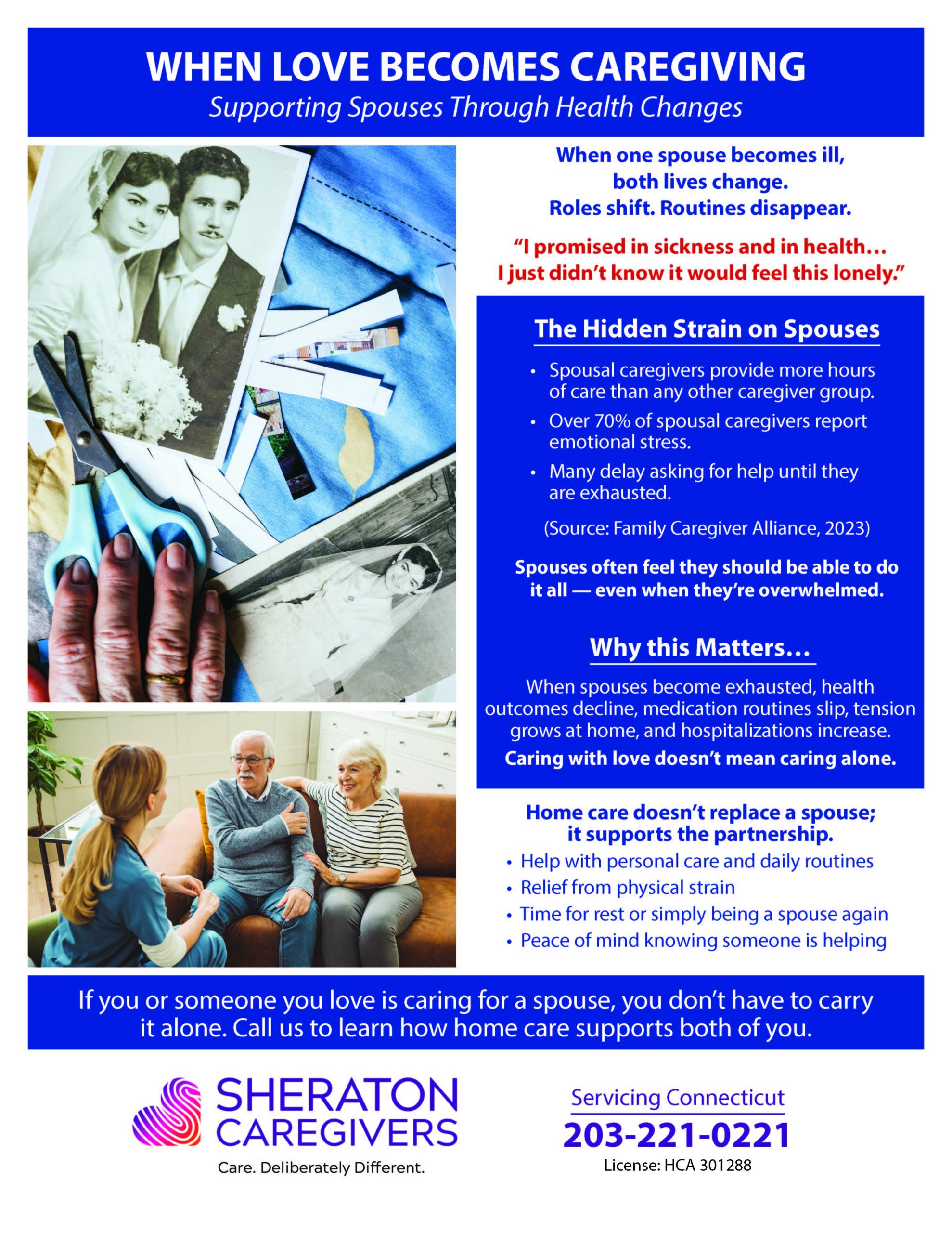 Spousal caregiver support in Connecticut helping couples age safely at home