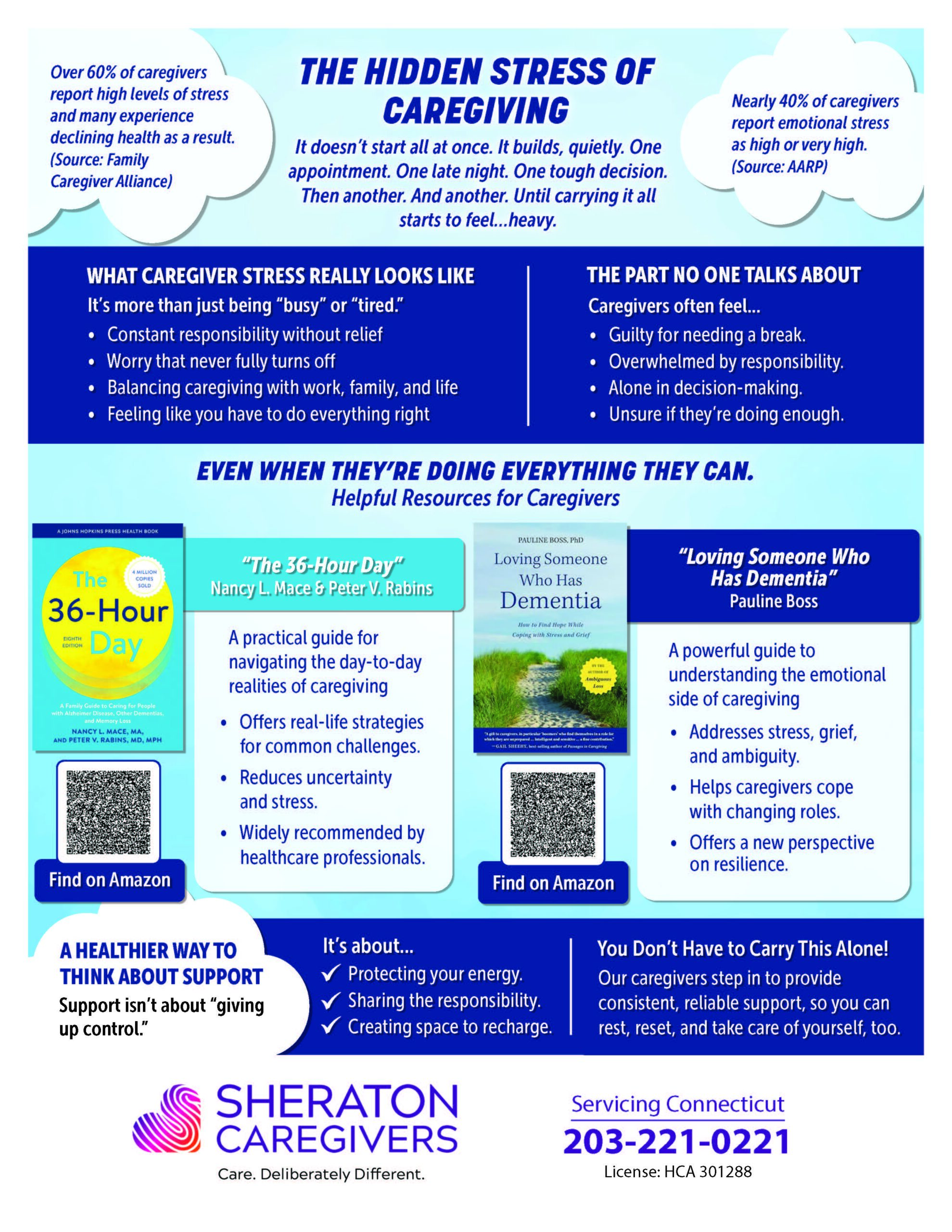 Caregiver stress support for a Connecticut family caring for a senior at home